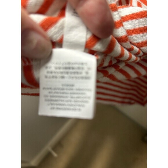 J CREW Orange and White Striped Tank T-shirt Dress Size Medium - Picture 6 of 8
